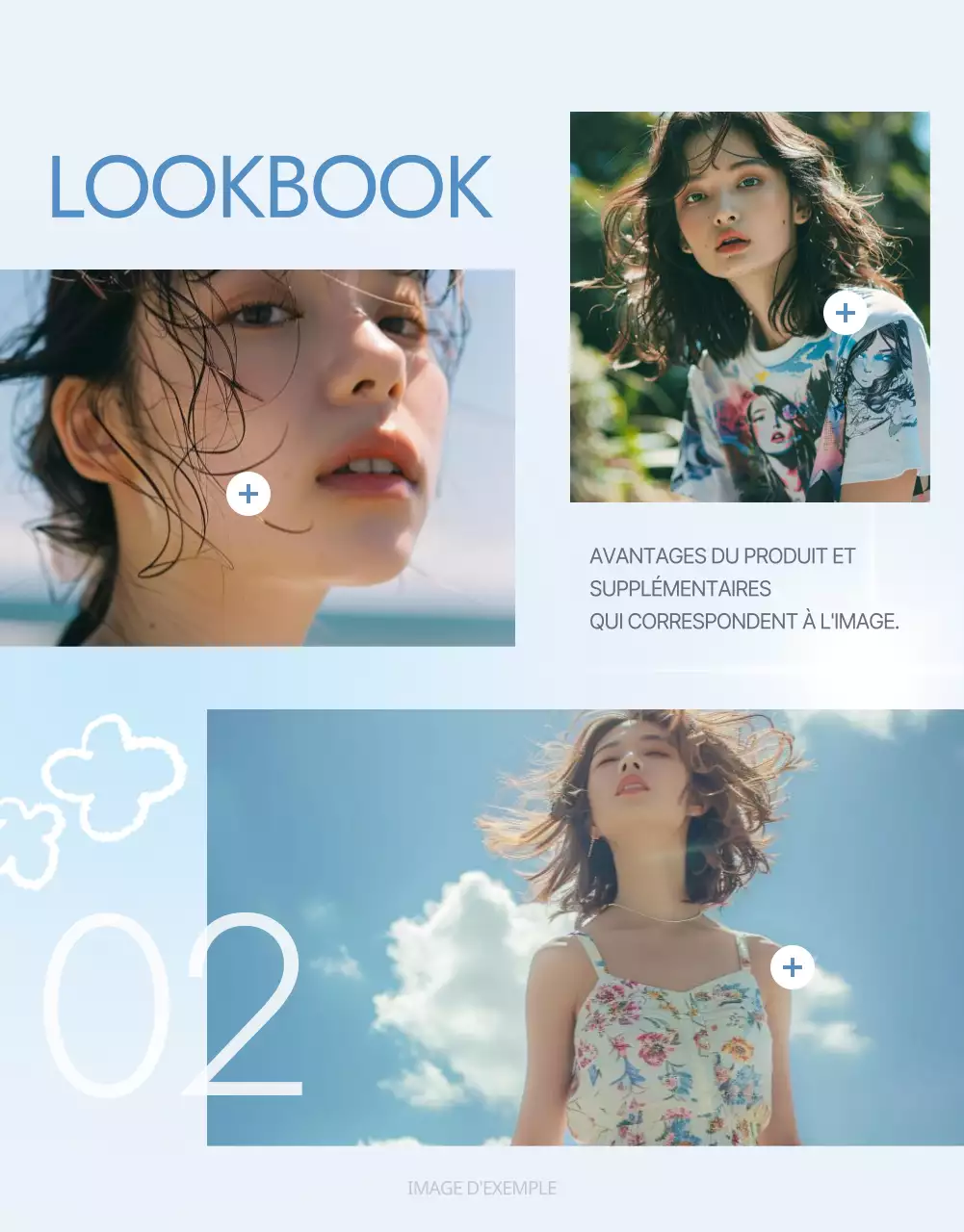 Faire une simple promotion d'été en bleu clair et jaune