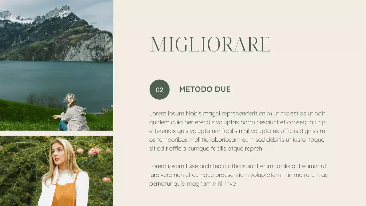 Materiale per conferenze sulla salute mentale di colore verde e beige, elegante.