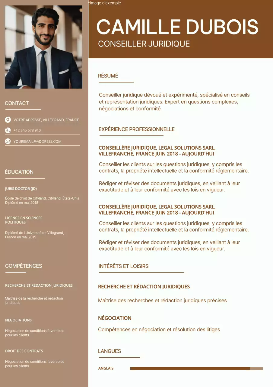 Portefeuille Brown and White Simple Legal Counsel