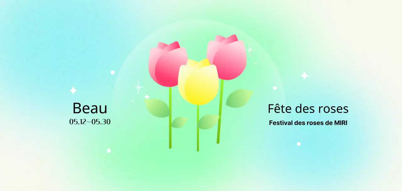 Festival des fleurs avec des illustrations florales et des arrière-plans en dégradé pour une sensation de clarté et de gaieté