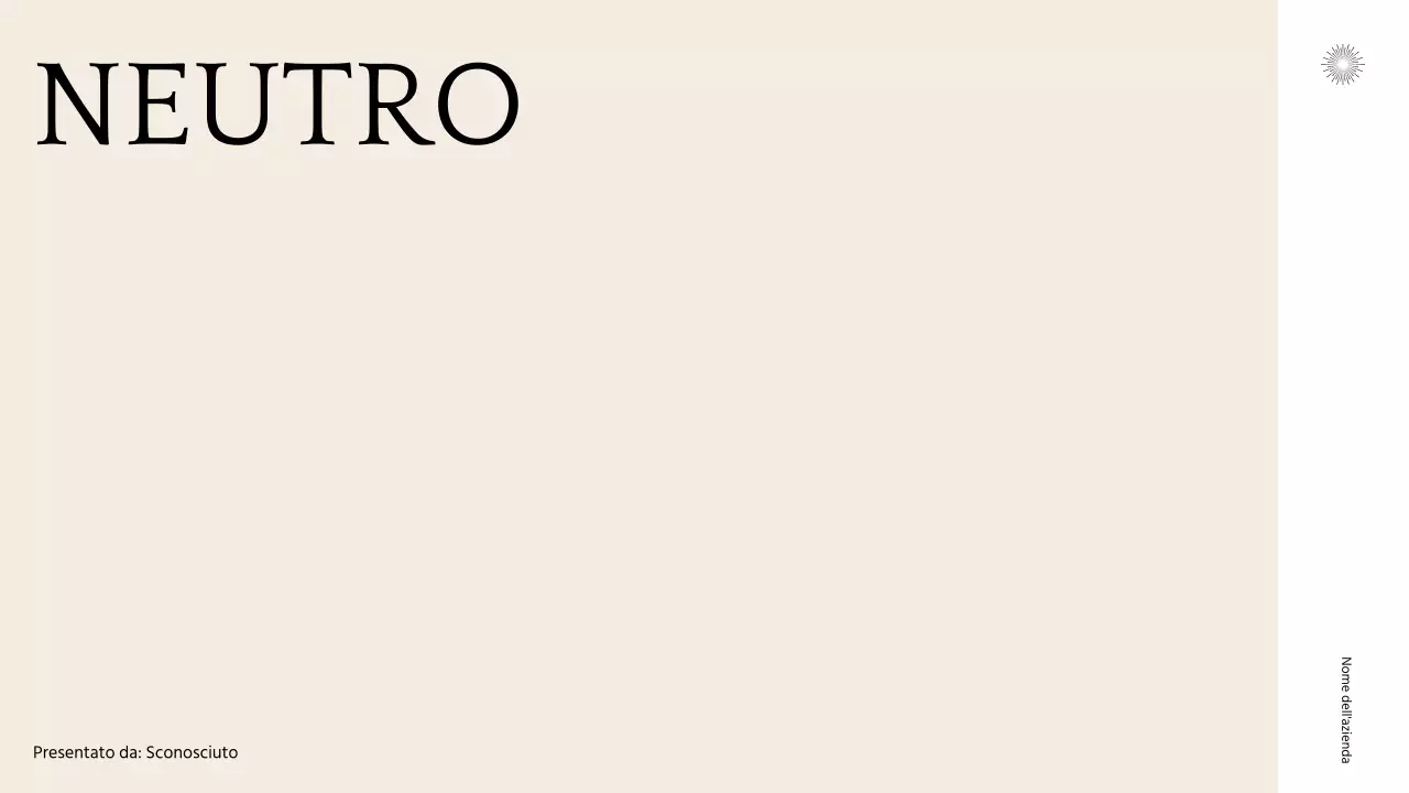 Beige Bianco Minimal Neutral Tone Business Presentazione Pitch Deck Strategia