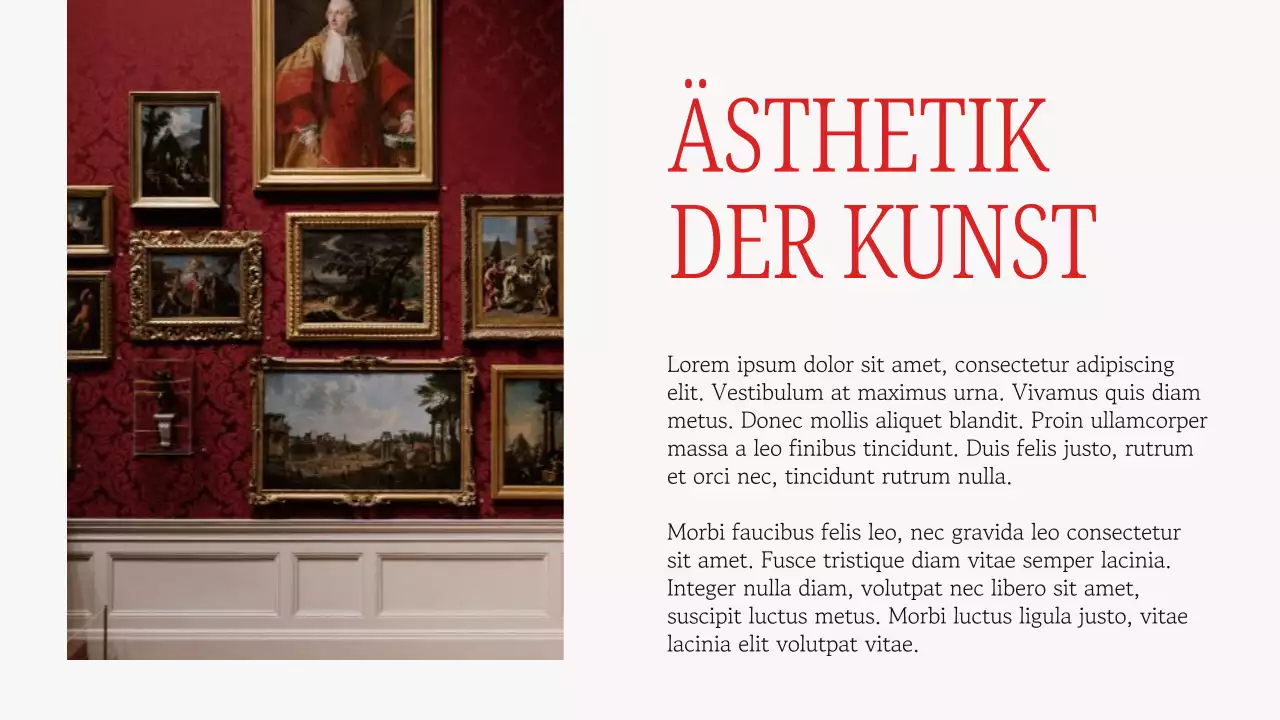 Graue und rote elegante europäische Kunst Vortragsmaterial