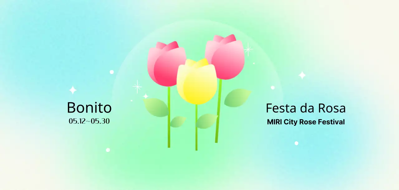 Festa das flores com ilustrações florais e fundos com gradientes para um ambiente luminoso e alegre