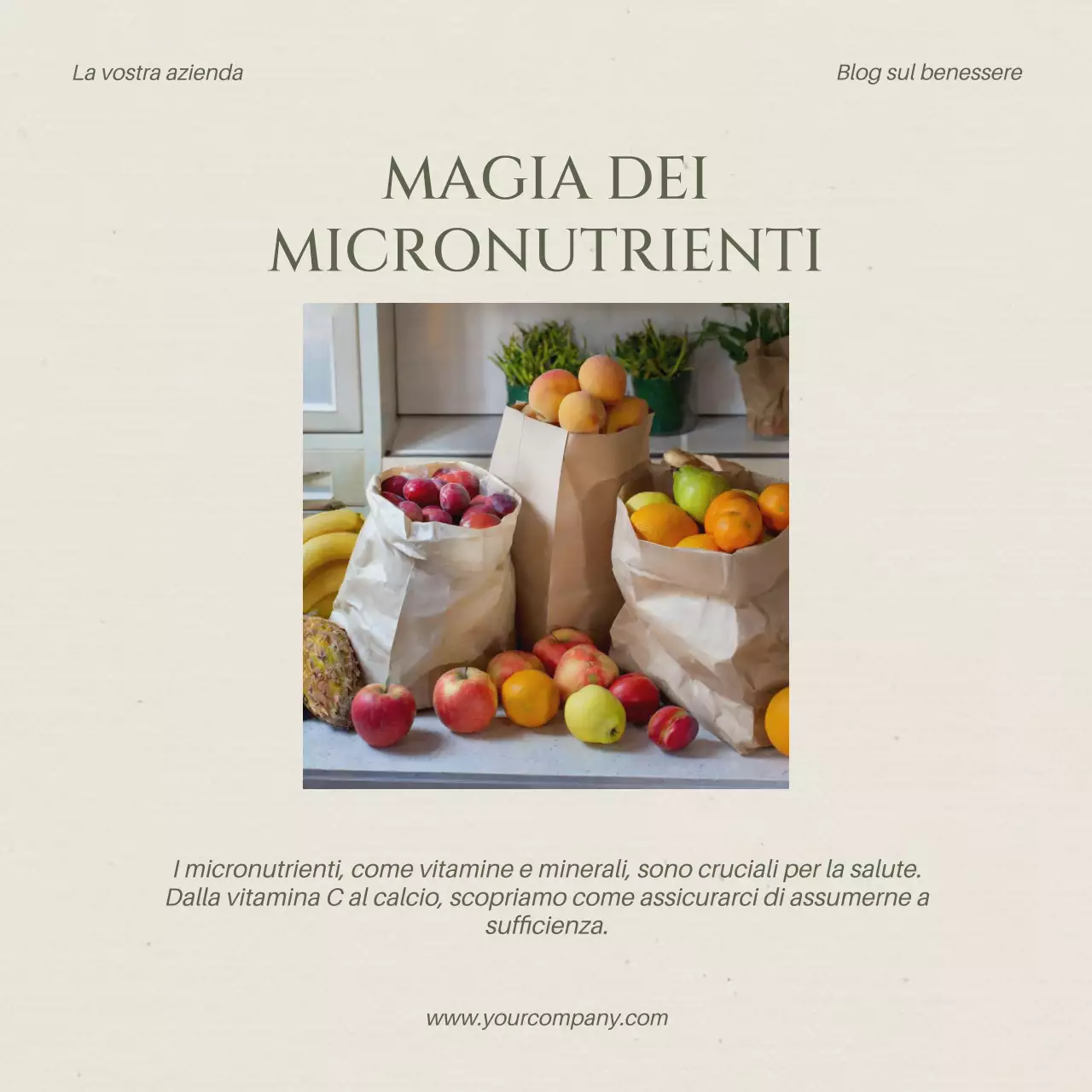 Promozione del blog sullo stile di vita sano e moderno Beige e Khaki