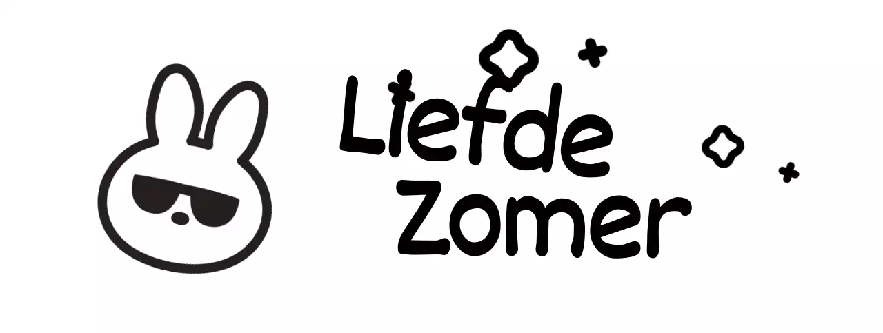 Konijntje met schattige handgeschreven zomerzonnebril