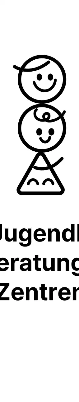 Eine niedlich aussehende Agentur für Jugendberatungsstellen mit Illustrationen und Texten für Kinder