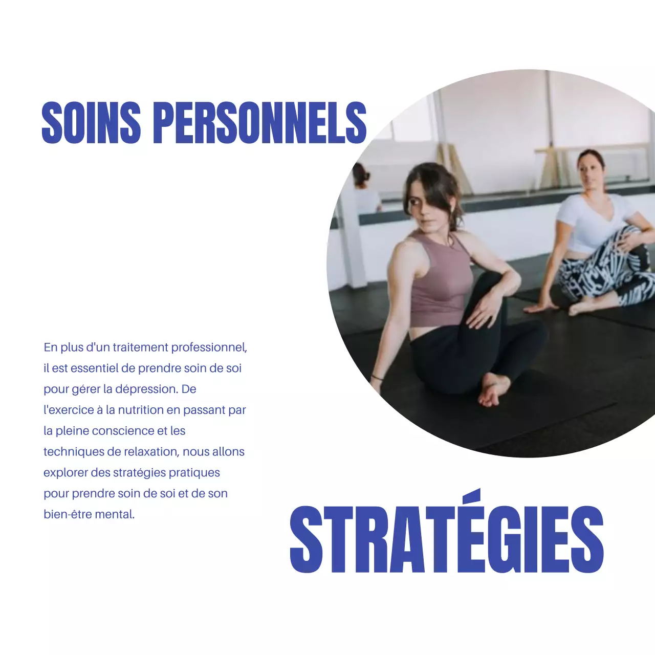 Bleu et blanc moderne Comprendre la dépression Introduction