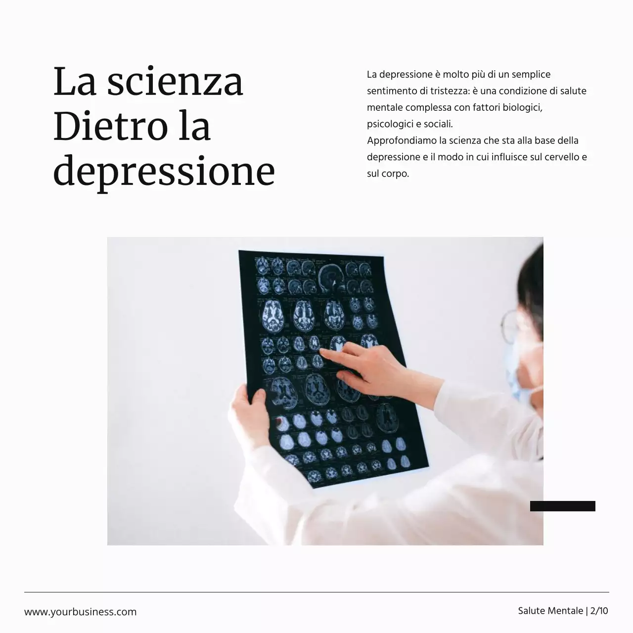 Pubblicità in bianco e nero della campagna per la salute mentale