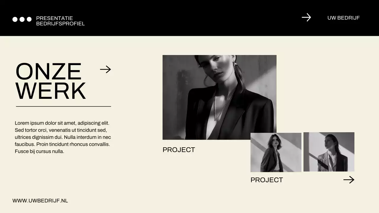 Blauw en zwart minimaal bedrijfsprofiel