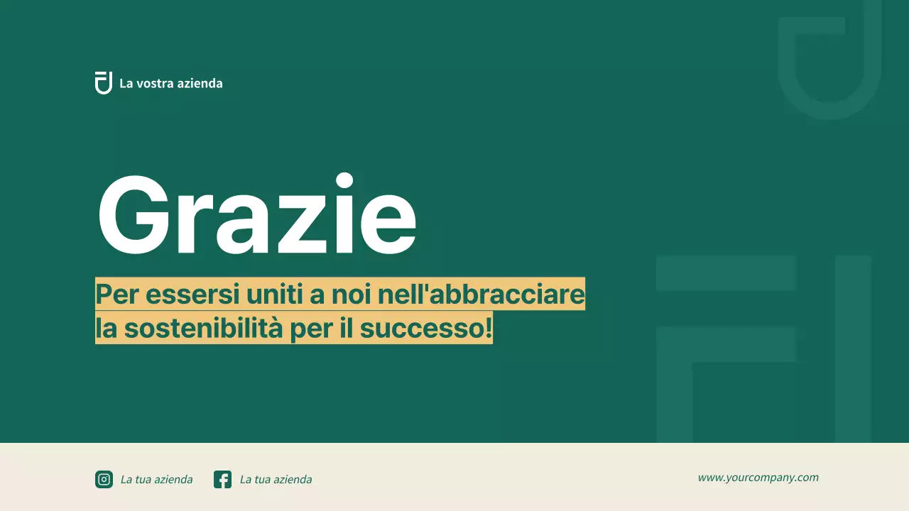 Verde e giallo Strategia di soluzioni sostenibili per le imprese semplici