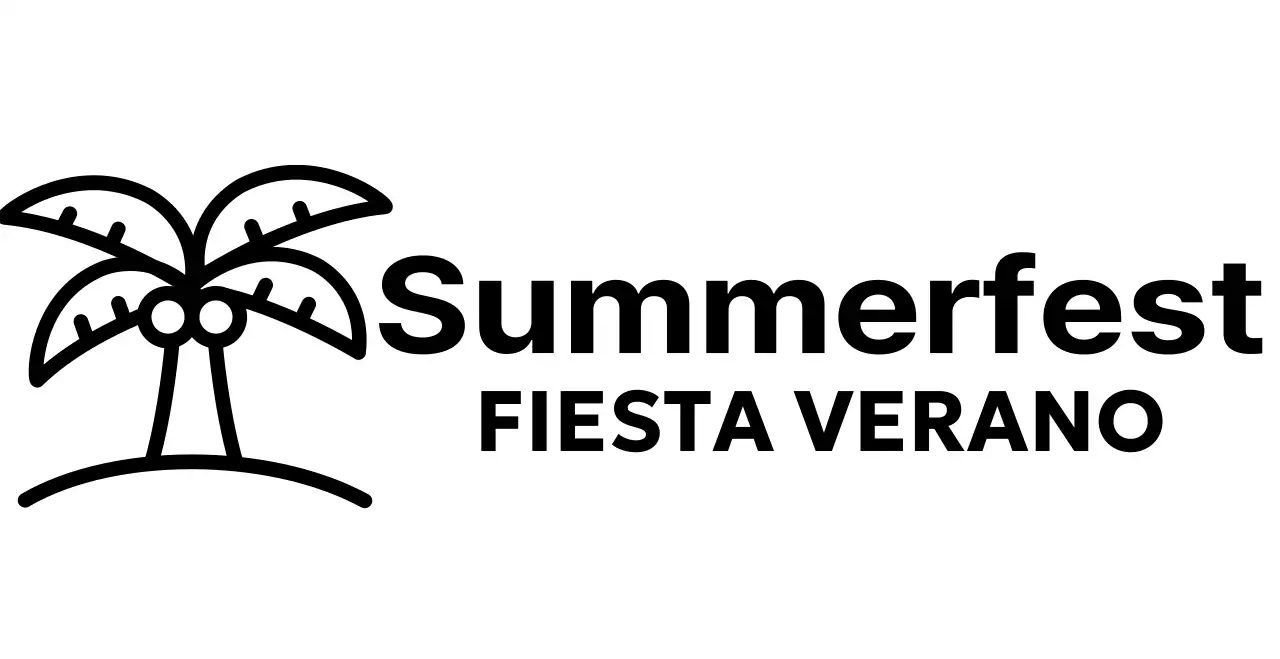 Un festival veraniego con ilustraciones de palmeras