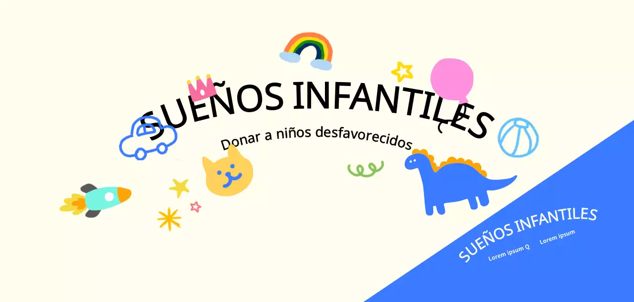 Celebra las obras benéficas infantiles con dibujos coloridos y simpáticos
