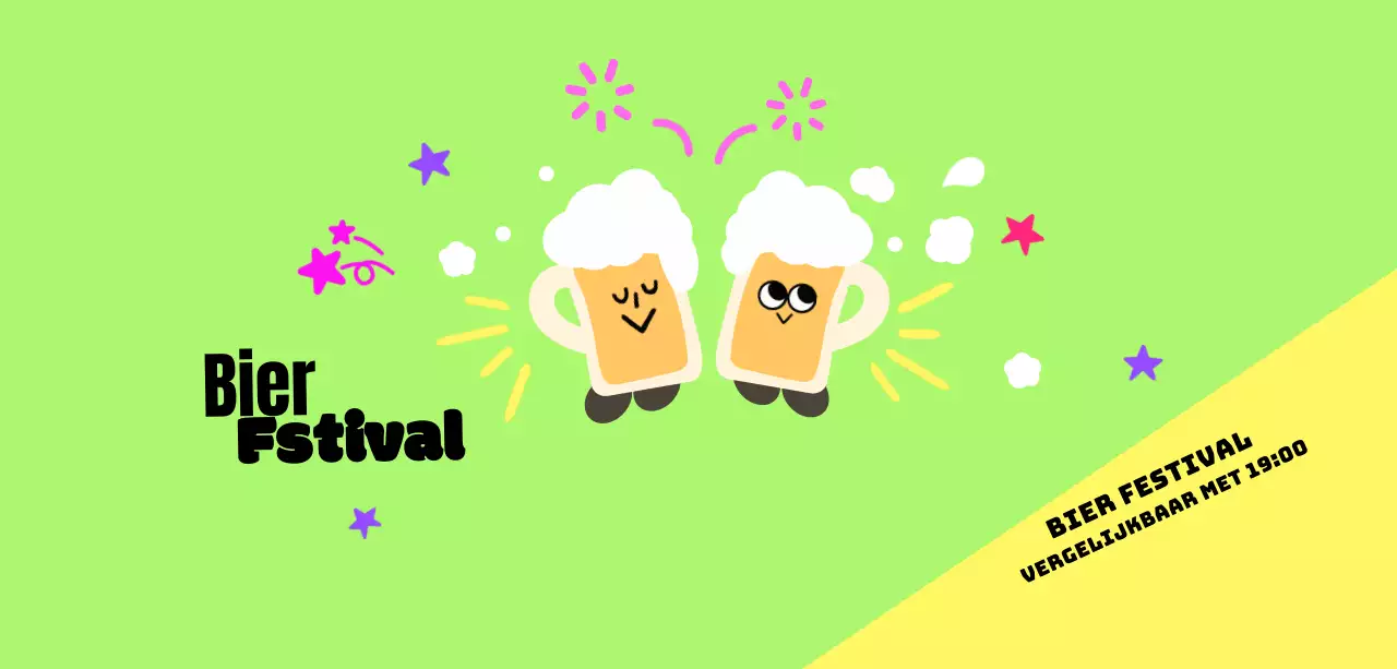 Een schattig festival met bierfiguren en rotjes