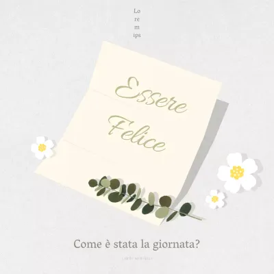 Blocco note sentimentale minimalista in avorio