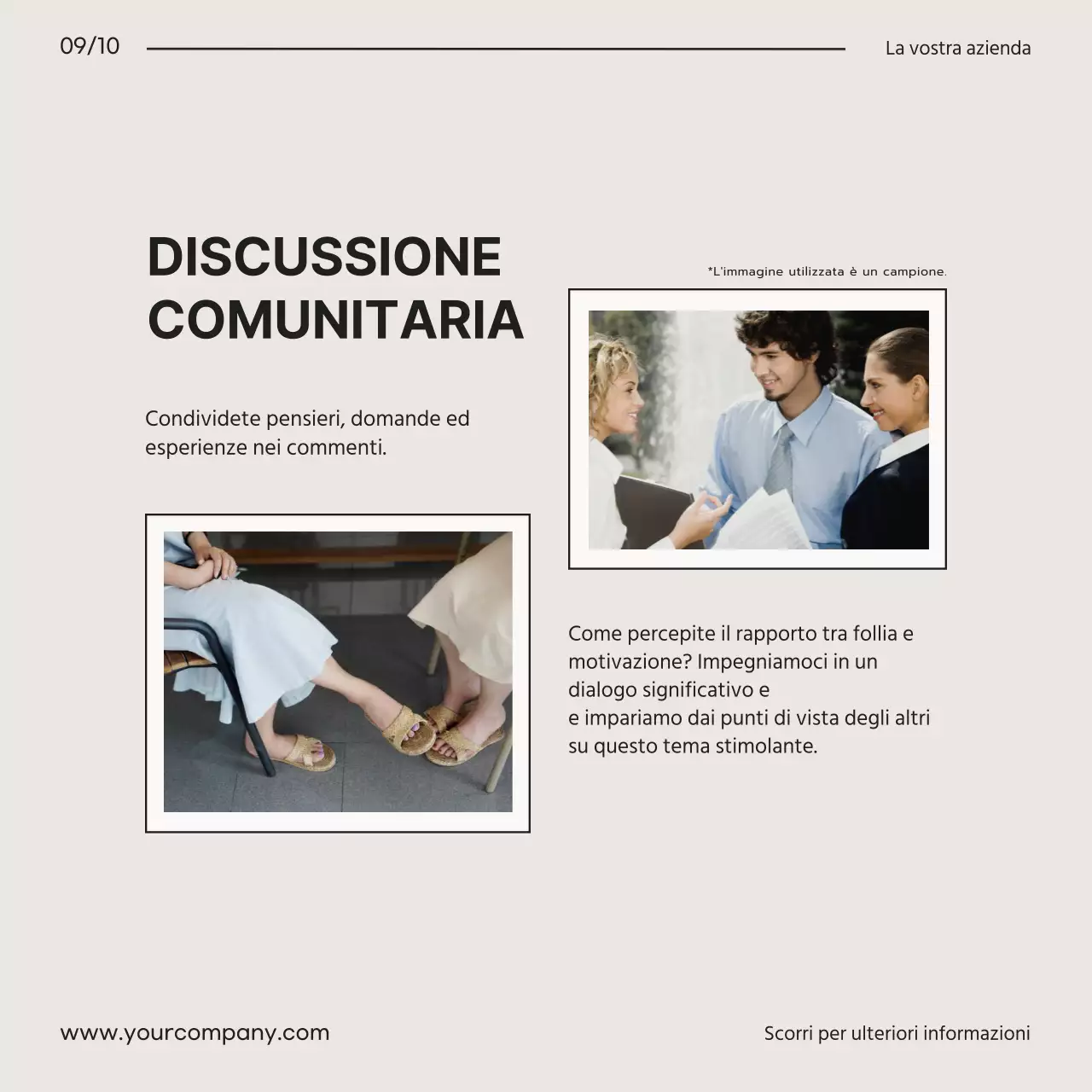 Promozione del blog medico moderno in beige e nero