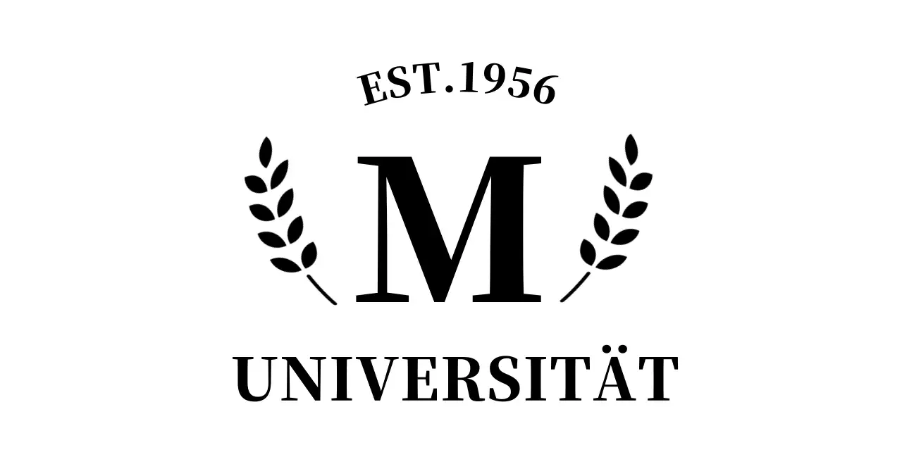 Einfaches Konzept Universität Souvenir mit Lorbeer-Logo