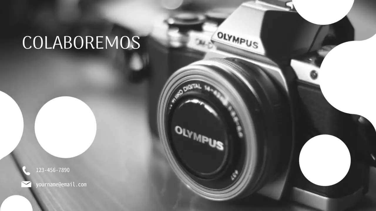 Blanco y Negro Fotógrafo Moderno Presentación Portafolio