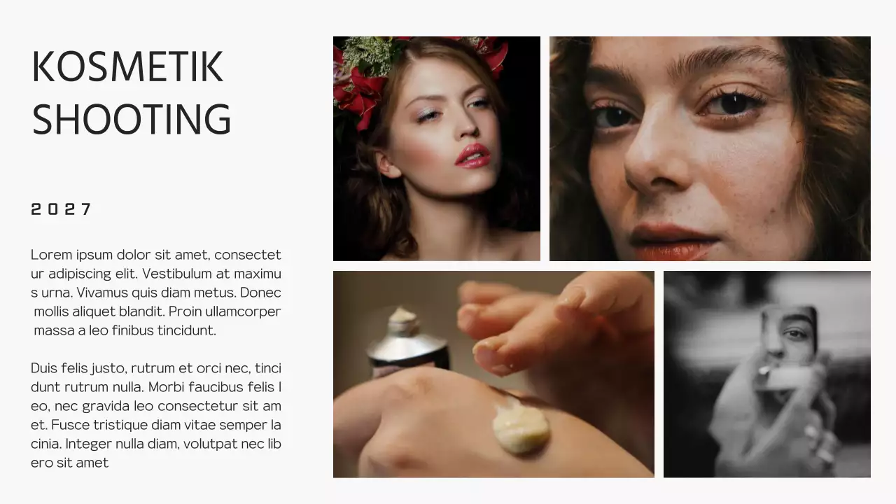 Minimalistisches Fotografen-Portfolio in Schwarz und Grau