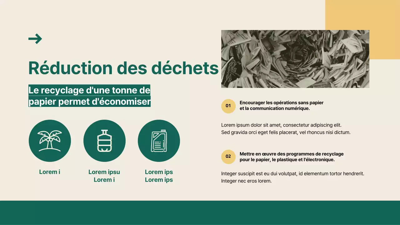 Green and Yellow Simple Business Sustainable Solutions Strategy