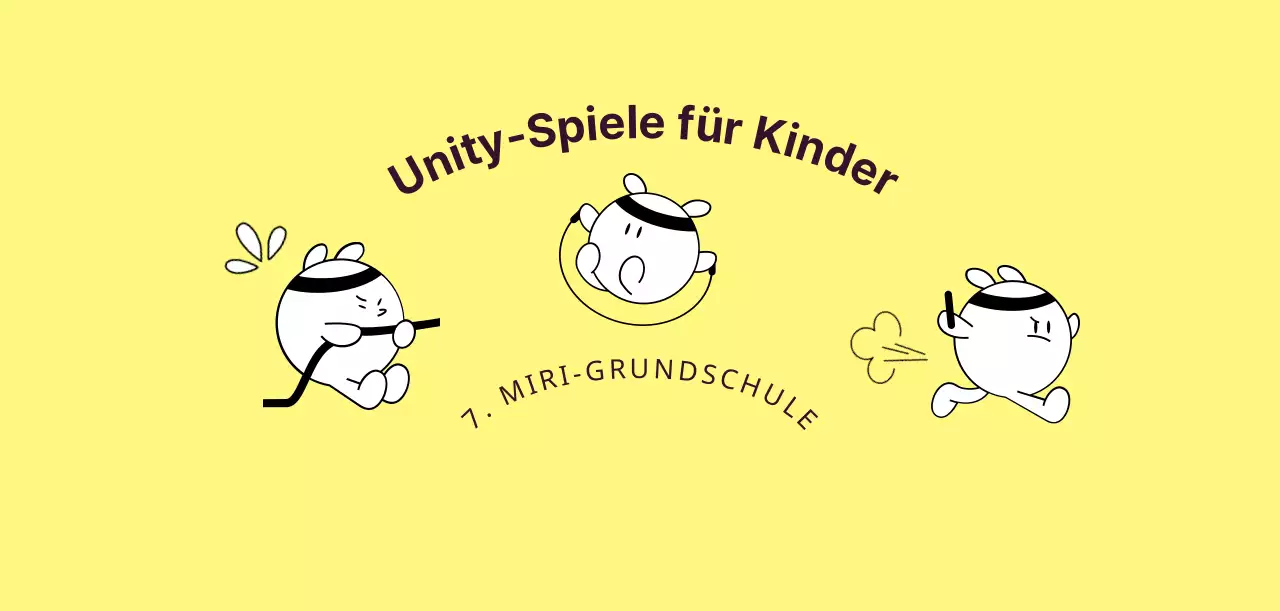 Ein einfacher Sportwettbewerb für Kinder mit niedlichen Figuren