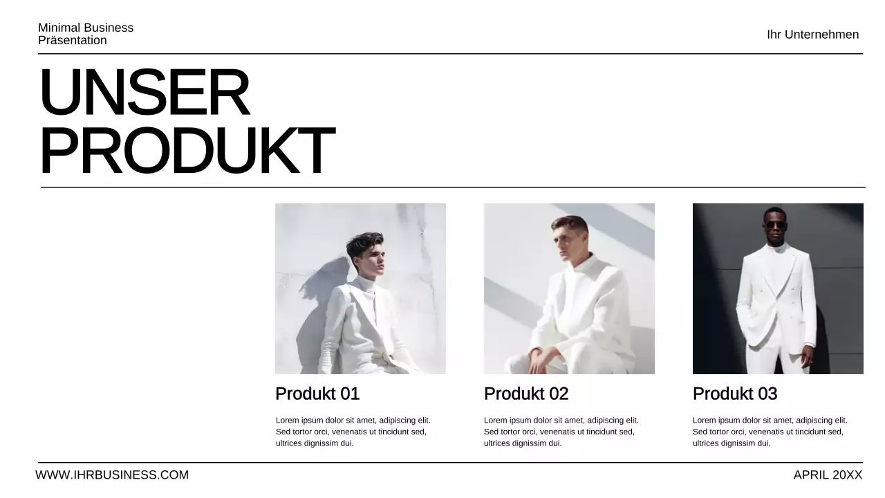 Schwarz und Weiß Minimal Business Präsentation