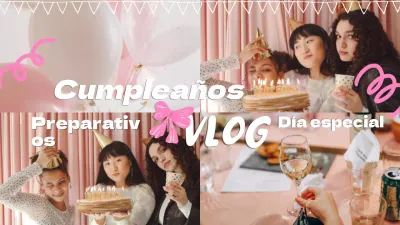 Pink simple birthday vlog video