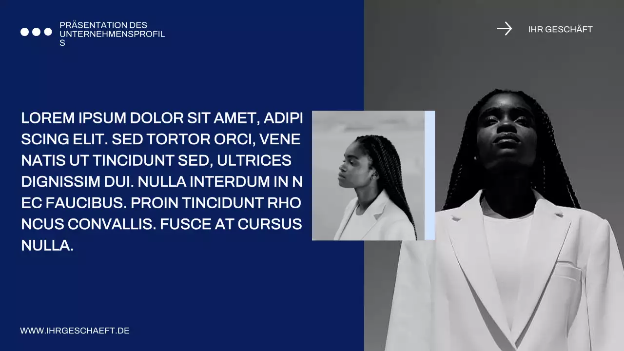 Blaues und schwarzes Minimal Business Profil