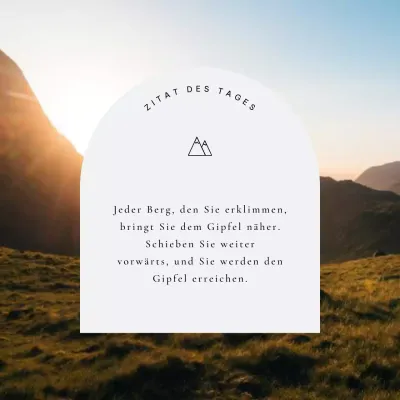 Grey Simple Inspiring Quote Werbung