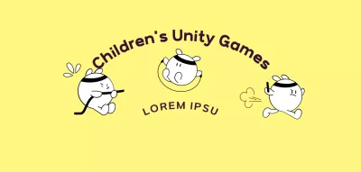 A simple children's athletic competition with cute characters