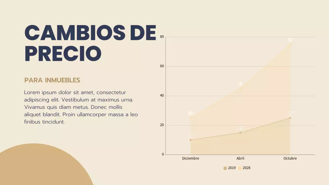 Propuesta inmobiliaria moderna en azul y beige