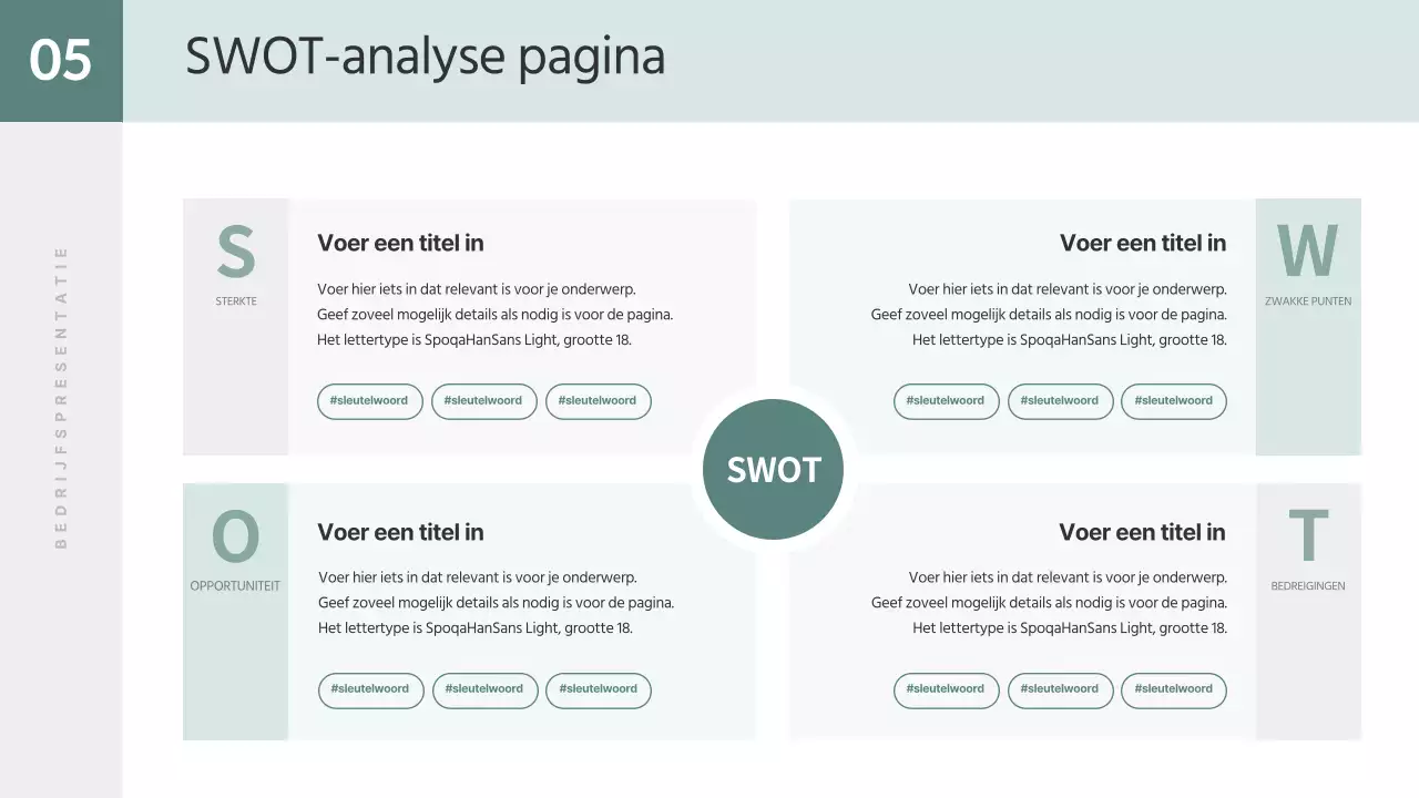 Een eenvoudig zakelijk rapport in groen en wit