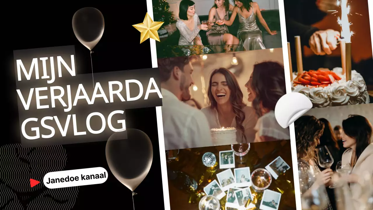 Zwart Goud Elegant Luxe Mijn Verjaardag Vlog