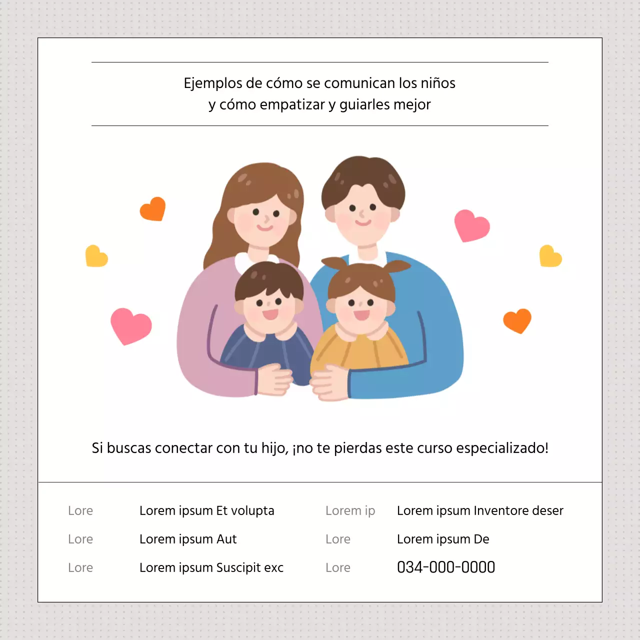 Fomentar la educación de los padres con un moderno Mes de la Historia Familiar amarillo y naranja