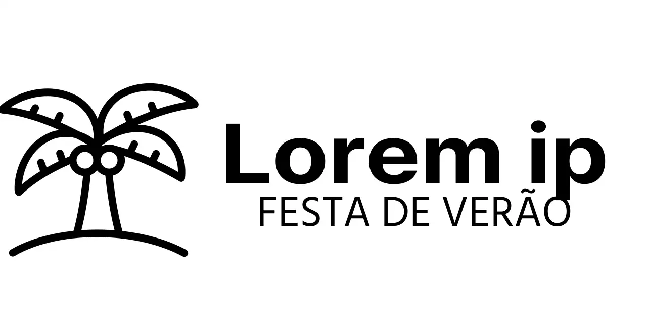 Um festival de verão alegre com ilustrações de palmeiras