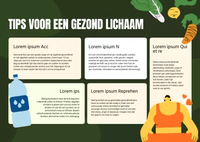 Groene en witte moderne gezonde levensstijlgids