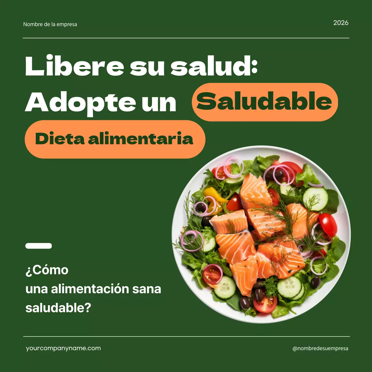 Verde Amarillo Geométrico Alimentación Sana Dieta Instrucciones