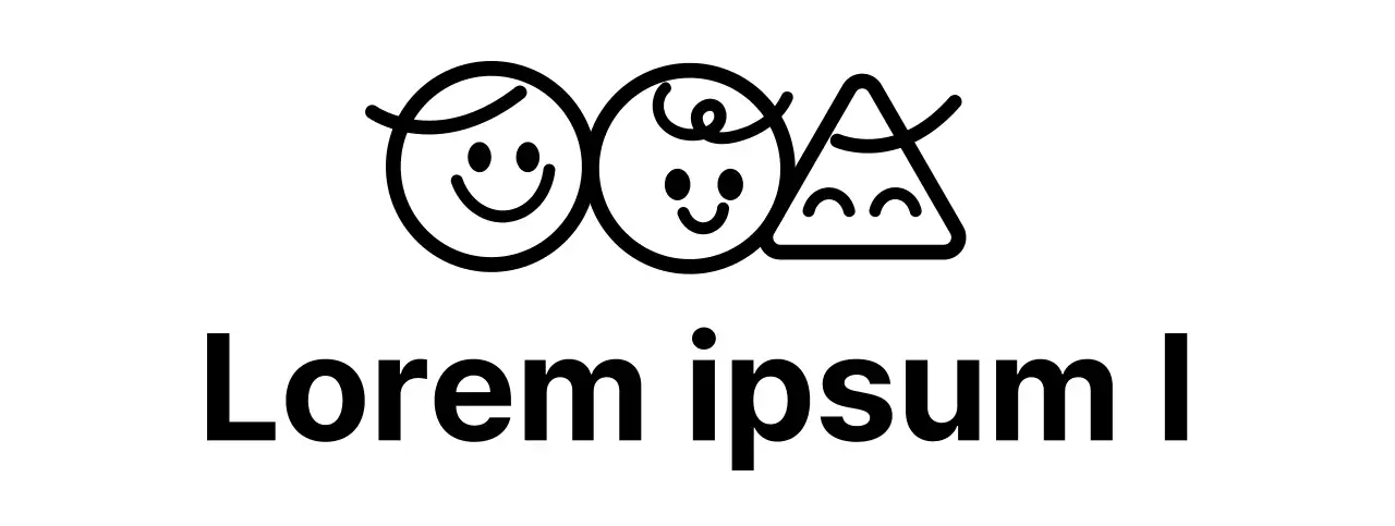 Een schattig uitziend bureau van een jeugdadviescentrum met kinderillustraties en -tekst