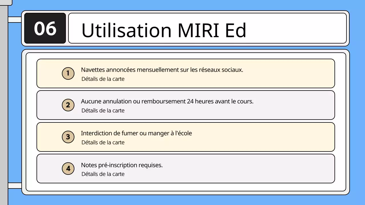 Guide de la petite école de Blue