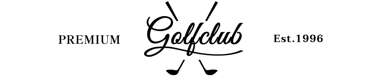 Golf clubs with cursive and a classy look