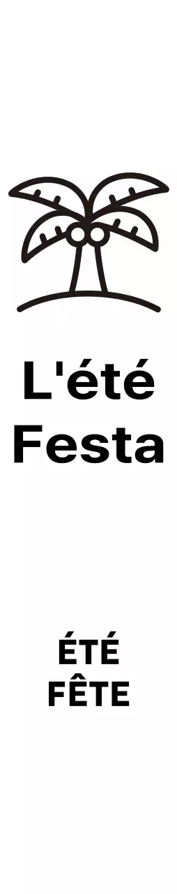 Un festival d'été ensoleillé avec des illustrations de palmiers