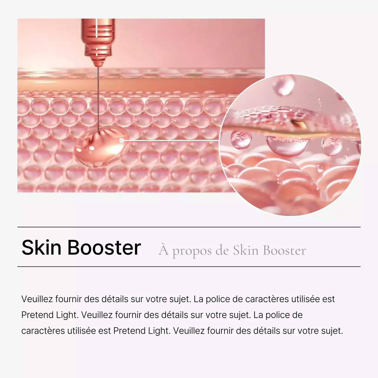 Dermatologie simple en blanc et bleu clair pour promouvoir le guide d'information sur les procédures de l'hôpital