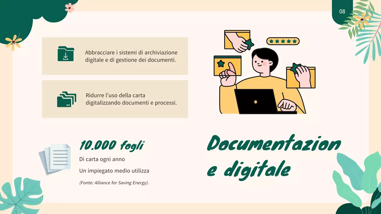 Strategia di spazio di lavoro aziendale verde naturale