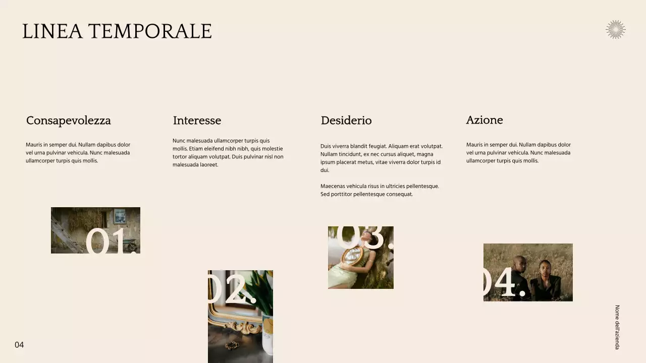 Beige Bianco Minimal Neutral Tone Business Presentazione Pitch Deck Strategia