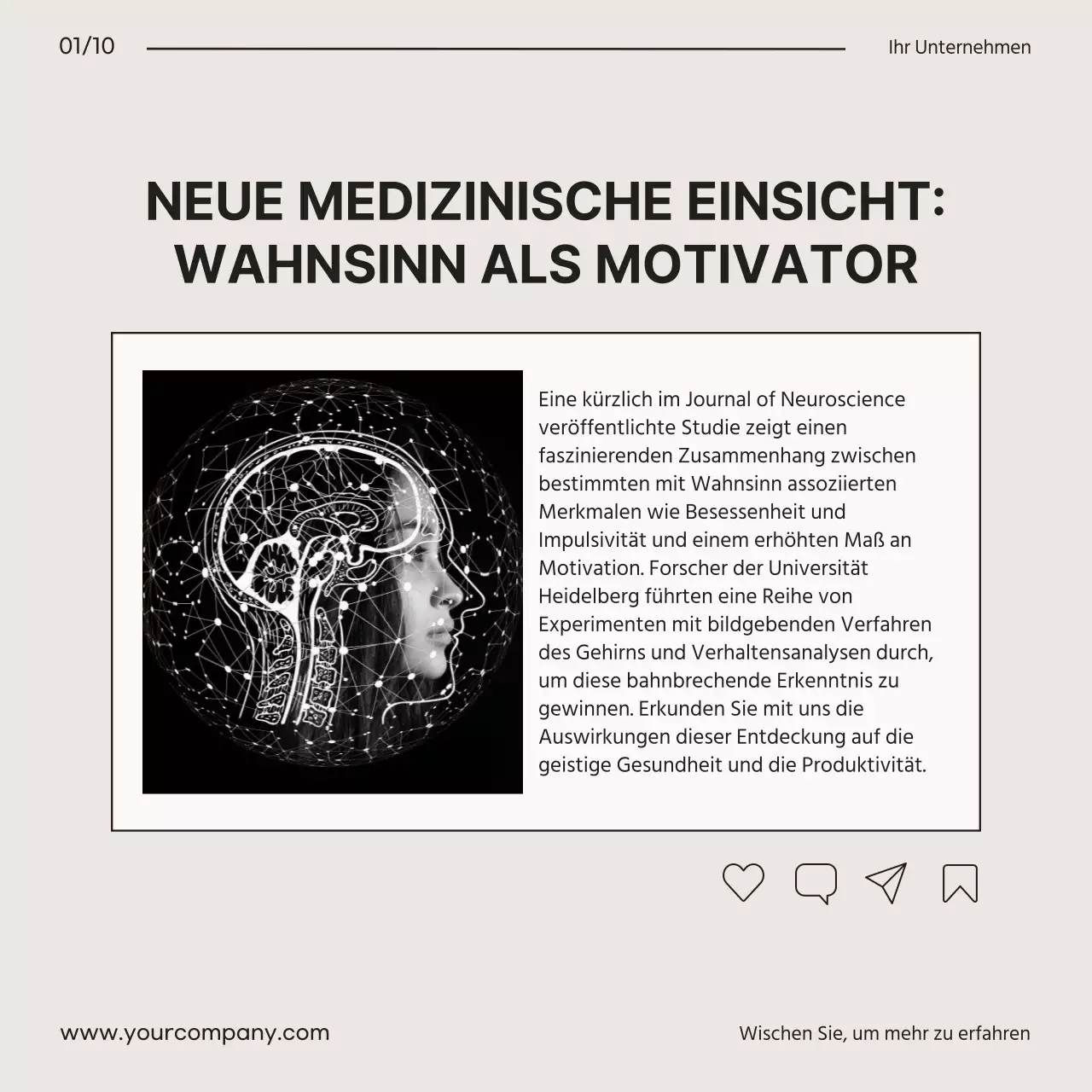 Beige und Schwarz Modern Medical Blog Promotion