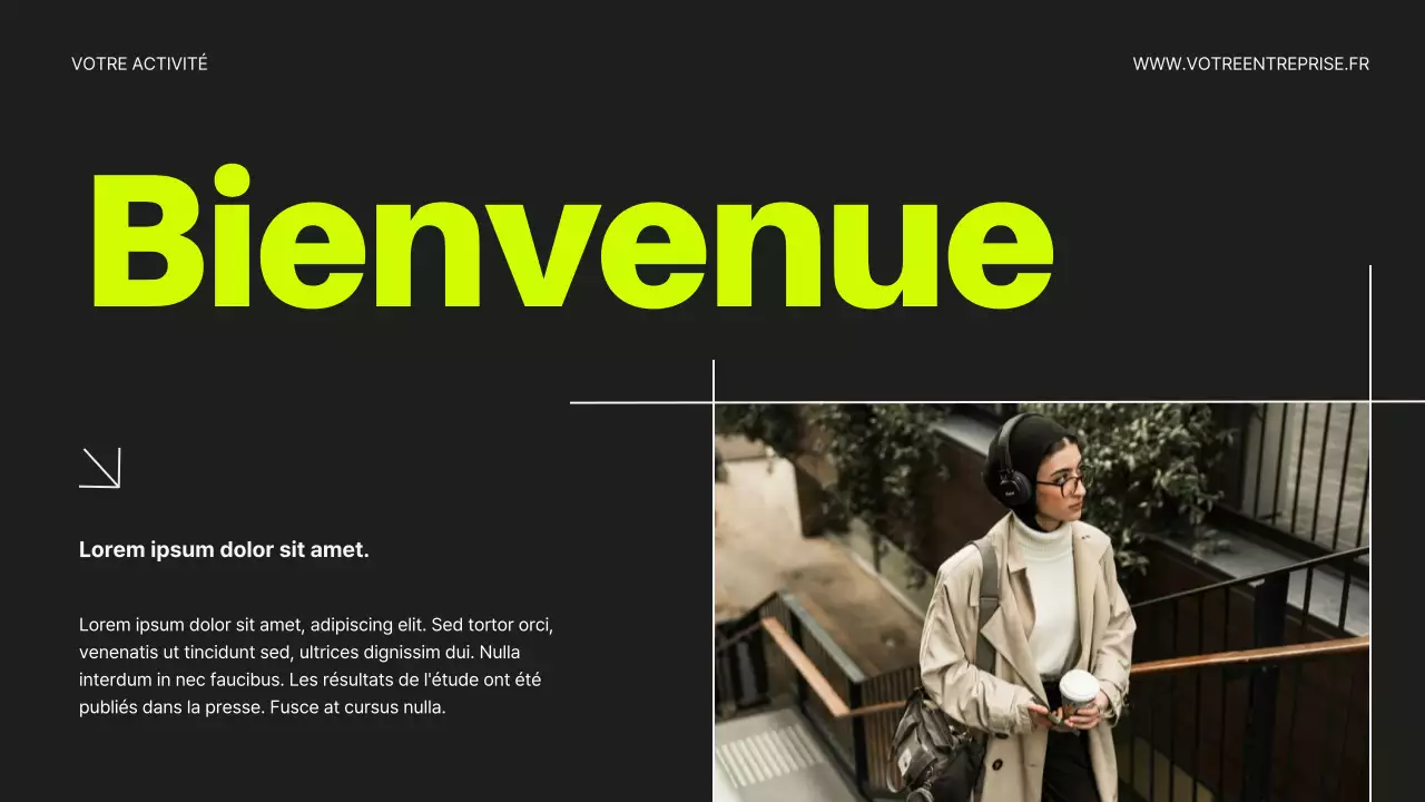 Néon et noir Introduction moderne aux affaires