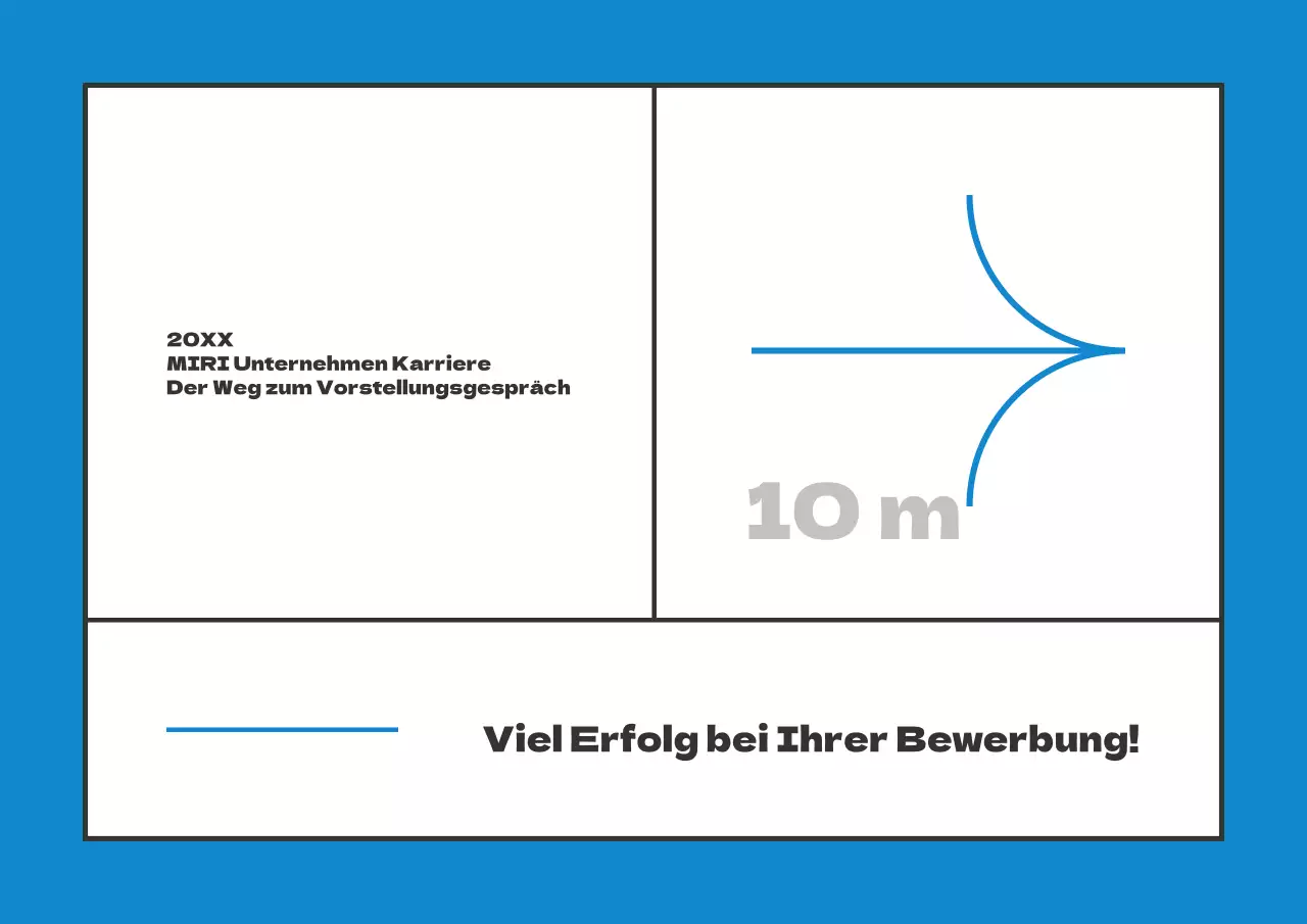 Geometrisches Interview Richtungen in blau, schwarz und weiß