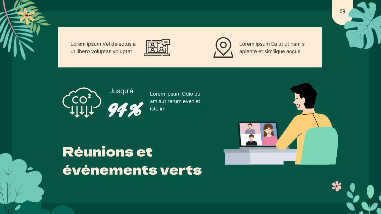 Stratégie d'espace de travail pour les entreprises Green Natural Green