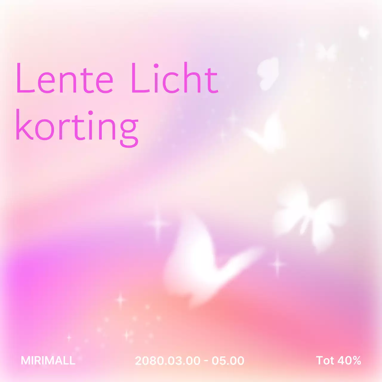 Promoot een eenvoudige voorjaarsuitverkoop in roze