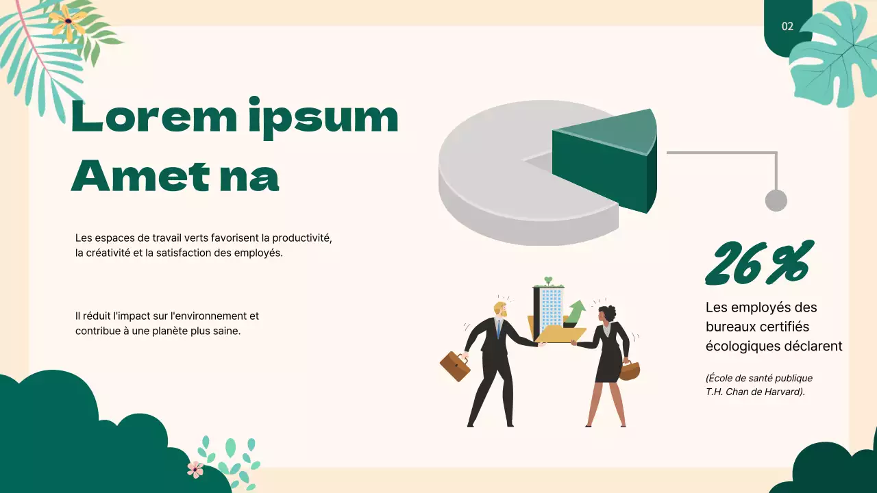 Stratégie d'espace de travail pour les entreprises Green Natural Green