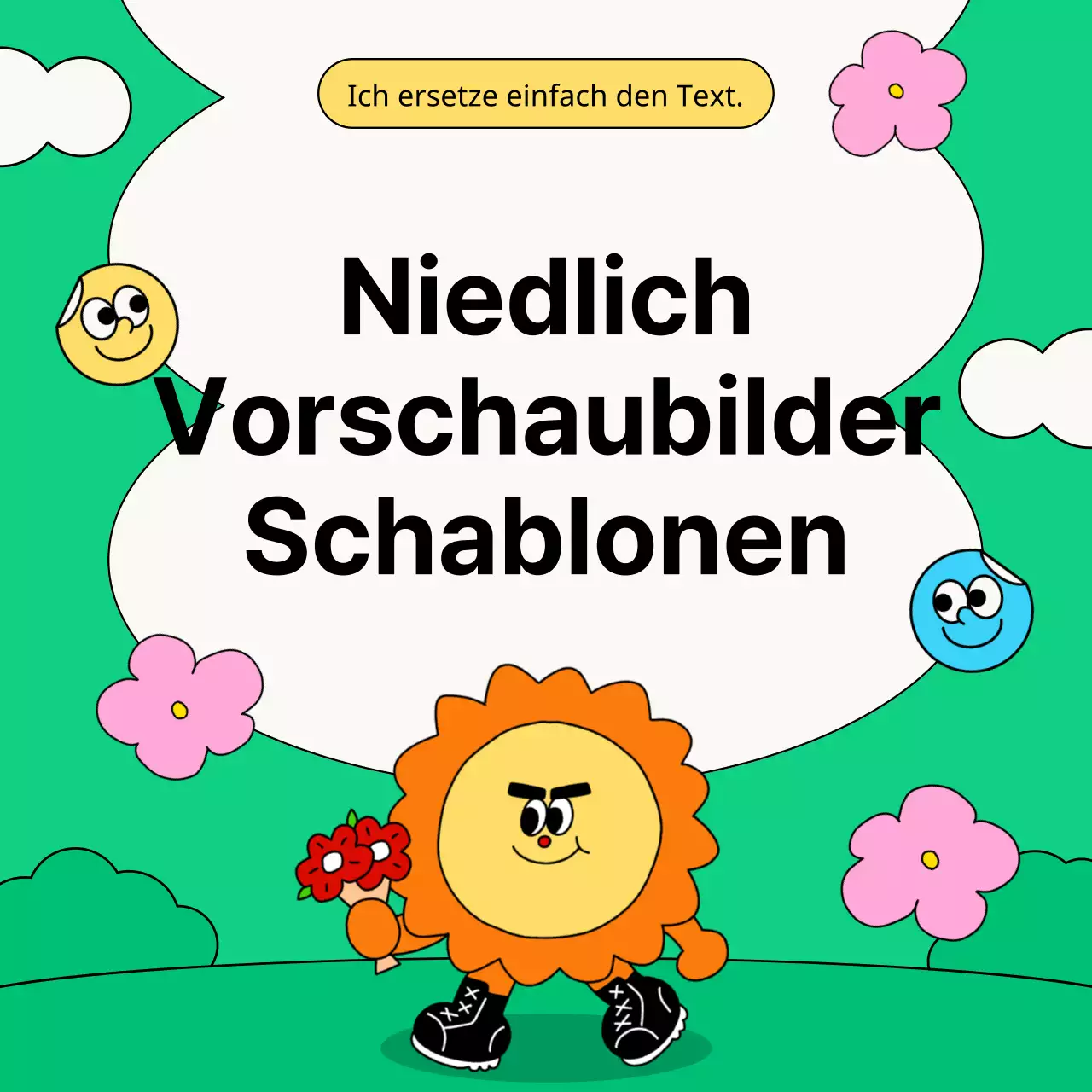 Abdeckung mit einem hübschen grünen Rahmen